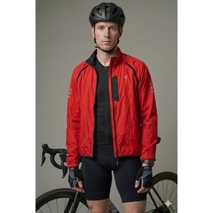 Bontrager Race Convertible Windshell Cycling Jacket Red Mens Medium 11712